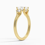 Luxe Floating Three Stone Diamond Ring (1/3 ct. tw.) Yellow Gold 18k Radiant Engagement Ring