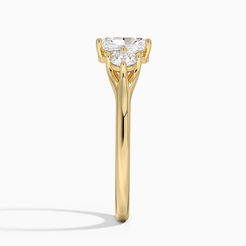 Luxe Floating Three Stone Diamond Ring (1/3 ct. tw.) Yellow Gold 18k Radiant Engagement Ring