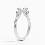 Luxe Floating Three Stone Diamond Ring (1/3 ct. tw.) Platinum Round Engagement Ring