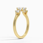 Luxe Floating Three Stone Diamond Ring (1/3 ct. tw.) Yellow Gold 18k Round Engagement Ring