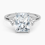 Luxe Floating Three Stone Diamond Ring (1/3 ct. tw.) Platinum Radiant Engagement Ring