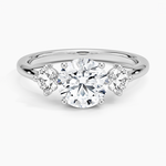 Luxe Floating Three Stone Diamond Ring (1/3 ct. tw.) Platinum Round Engagement Ring