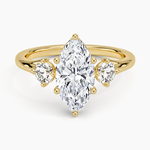 Luxe Floating Three Stone Diamond Ring (1/3 ct. tw.) Yellow Gold 18k Marquise Engagement Ring