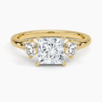 Luxe Floating Three Stone Diamond Ring (1/3 ct. tw.) Yellow Gold 18k Princess Engagement Ring