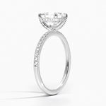 Viviana Half Coverage Diamond Ring Platinum Asscher Engagement Ring