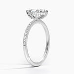 Viviana Half Coverage Diamond Ring Platinum Marquise Engagement Ring