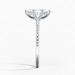 Viviana Half Coverage Diamond Ring Platinum Marquise Engagement Ring