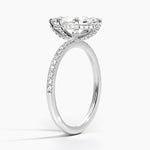 Viviana Half Coverage Diamond Ring Platinum Marquise Engagement Ring