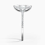 Viviana Half Coverage Diamond Ring Platinum Marquise Engagement Ring