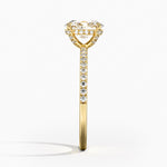 Viviana Half Coverage Diamond Ring Yellow Gold 18k Oval Engagement Ring