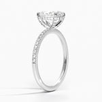 Viviana Half Coverage Diamond Ring Platinum Oval Engagement Ring