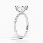 Viviana Half Coverage Diamond Ring Platinum Princess Engagement Ring