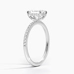 Viviana Half Coverage Diamond Ring Platinum Radiant Engagement Ring