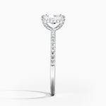 Viviana Half Coverage Diamond Ring Platinum Radiant Engagement Ring