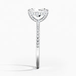 Viviana Half Coverage Diamond Ring Platinum Radiant Engagement Ring