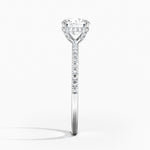 Viviana Half Coverage Diamond Ring Platinum Round Engagement Ring