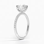 Viviana Half Coverage Diamond Ring Platinum Round Engagement Ring