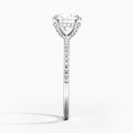 Viviana Half Coverage Diamond Ring Platinum Round Engagement Ring