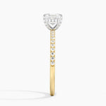 Mixed Metal Viviana Half Coverage Diamond Ring (1/4 ct. tw.) Yellow Gold 18k Asscher Engagement Ring