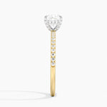 Mixed Metal Viviana Half Coverage Diamond Ring (1/4 ct. tw.) Yellow Gold 18k Cushion Engagement Ring