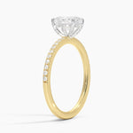 Mixed Metal Viviana Half Coverage Diamond Ring (1/4 ct. tw.) Yellow Gold 18k Oval Engagement Ring