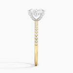 Mixed Metal Viviana Half Coverage Diamond Ring (1/4 ct. tw.) Yellow Gold 18k Oval Engagement Ring
