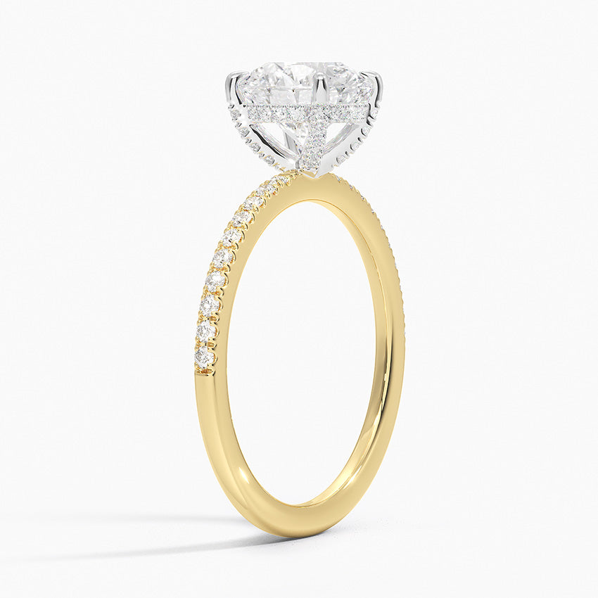 Mixed Metal Viviana Half Coverage Diamond Ring (1/4 ct. tw.) Yellow Gold 18k Round Engagement Ring