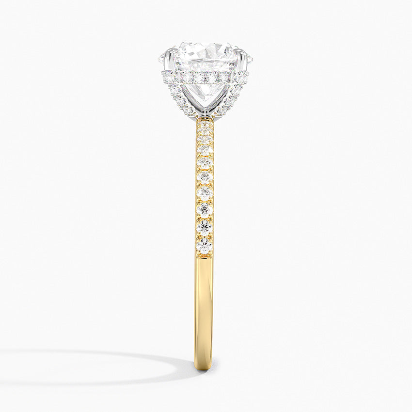 Mixed Metal Viviana Half Coverage Diamond Ring (1/4 ct. tw.) Yellow Gold 18k Round Engagement Ring