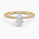 Mixed Metal Viviana Half Coverage Diamond Ring (1/4 ct. tw.) White Gold 18k Marquise Engagement Ring