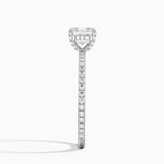 Viviana Three-Quarter Coverage Diamond Ring Platinum Asscher Engagement Ring