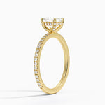 Viviana Three-Quarter Coverage Diamond Ring Yellow Gold 18k Asscher Engagement Ring