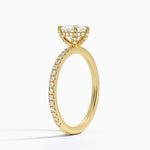 Viviana Three-Quarter Coverage Diamond Ring Yellow Gold 18k Heart Engagement Ring
