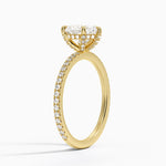 Viviana Three-Quarter Coverage Diamond Ring Yellow Gold 18k Heart Engagement Ring