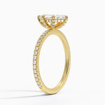Viviana Three-Quarter Coverage Diamond Ring Yellow Gold 18k Marquise Engagement Ring