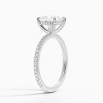 Viviana Three-Quarter Coverage Diamond Ring Platinum Princess Engagement Ring