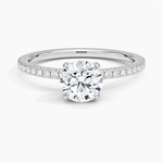Viviana Three-Quarter Coverage Diamond Ring Platinum Round Engagement Ring
