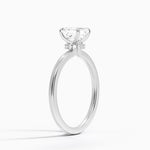 Secret Halo 1.5mm Diamond Ring Platinum Asscher Engagement Ring