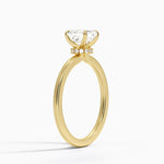 Secret Halo 1.5mm Diamond Ring Yellow Gold 18k Asscher Engagement Ring