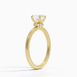 Secret Halo 1.5mm Diamond Ring Yellow Gold 18k Cushion Engagement Ring