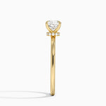 Secret Halo 1.5mm Diamond Ring Yellow Gold 18k Cushion Engagement Ring
