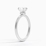 Secret Halo 1.5mm Diamond Ring Platinum Heart Engagement Ring