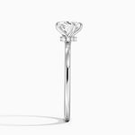 Secret Halo 1.5mm Diamond Ring Platinum Heart Engagement Ring