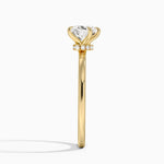 Secret Halo 1.5mm Diamond Ring Yellow Gold 18k Heart Engagement Ring