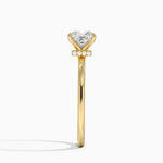 Secret Halo 1.5mm Diamond Ring Yellow Gold 18k Princess Engagement Ring
