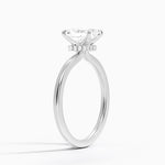 Secret Halo 1.5mm Diamond Ring Platinum Radiant Engagement Ring