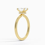 Secret Halo 1.5mm Diamond Ring Yellow Gold 18k Radiant Engagement Ring