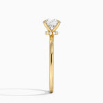 Secret Halo 1.5mm Diamond Ring Yellow Gold 18k Round Engagement Ring