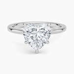 Secret Halo 1.5mm Diamond Ring Platinum Heart Engagement Ring
