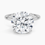 Secret Halo 1.5mm Diamond Ring Platinum Round Engagement Ring