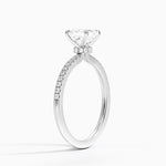 Demi Half Coverage Diamond Ring (1/5 ct. tw.) Platinum Asscher Engagement Ring